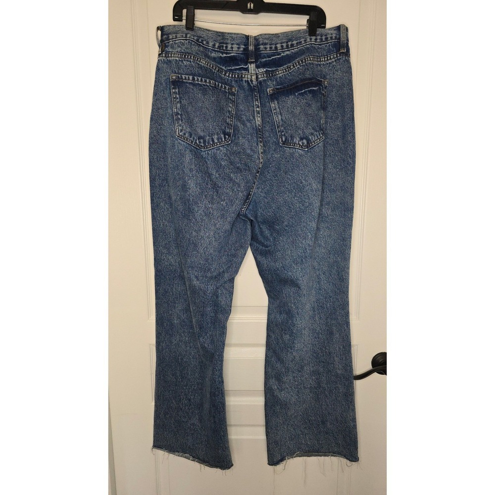 Fashion Nova Womens Blue Acid Wash Wide Leg High Rise Button Fly Jeans Size 16 - Picture 6 of 7